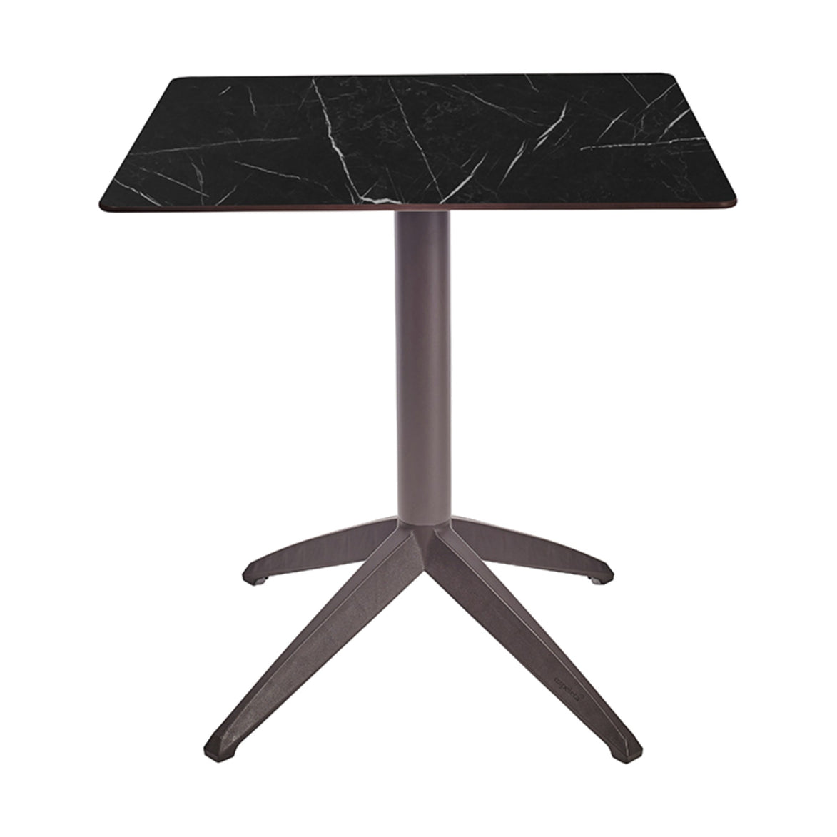 Table Quatro Fold Ezpeleta structure Moka, plateau Marbre noir