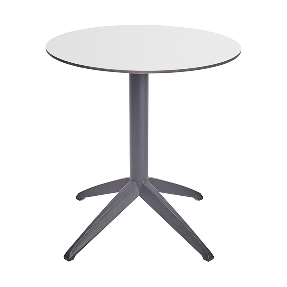 Table Quatro Fold ronde Ezpeleta structure Anthracite, plateau Blanc