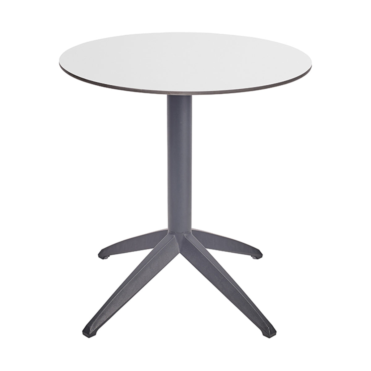 Table Quatro Fold ronde Ezpeleta structure Anthracite, plateau Blanc