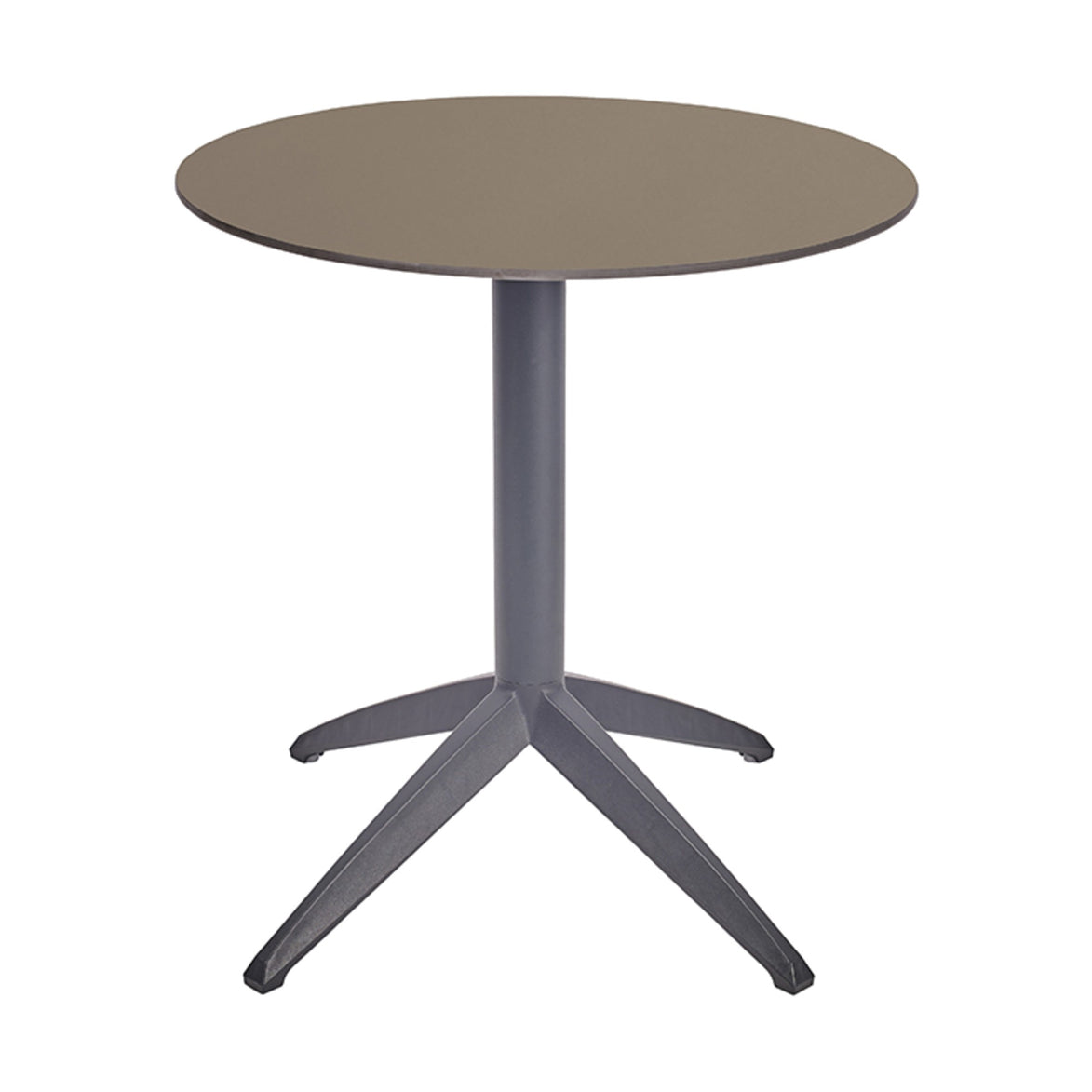 Table Quatro Fold ronde Ezpeleta structure Anthracite, plateau Taupe