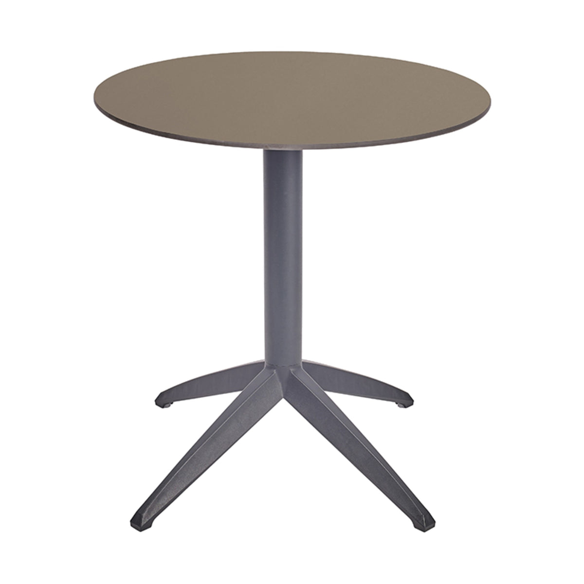 Table Quatro Fold ronde Ezpeleta structure Anthracite, plateau Taupe