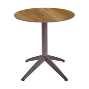 Table Quatro Fold ronde Ezpeleta structure Moka, plateau Chêne foncé