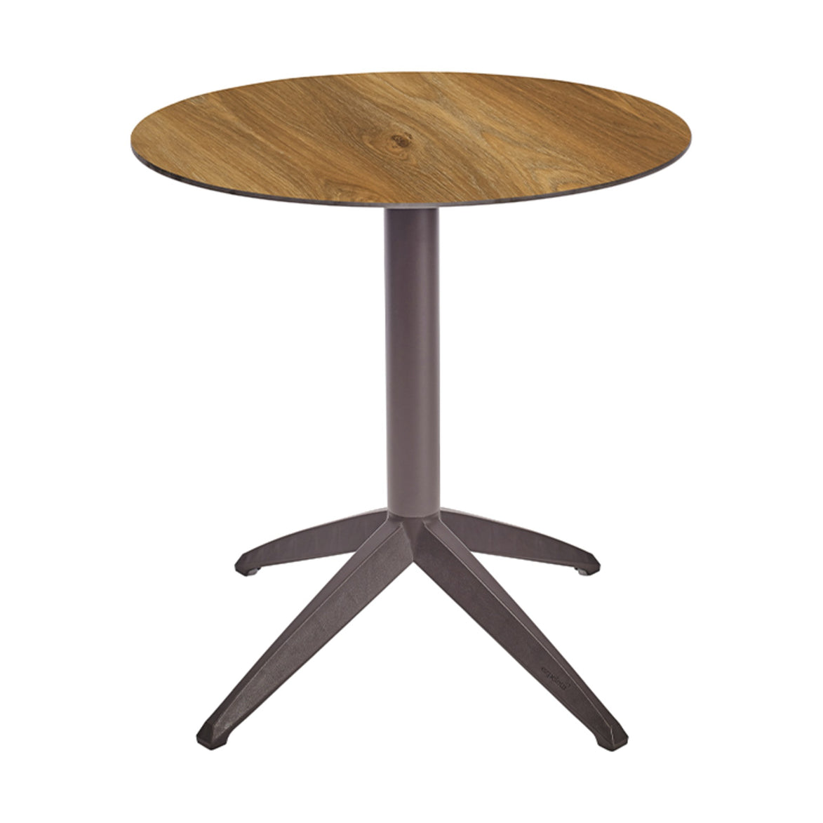 Table Quatro Fold ronde Ezpeleta structure Moka, plateau Chêne foncé