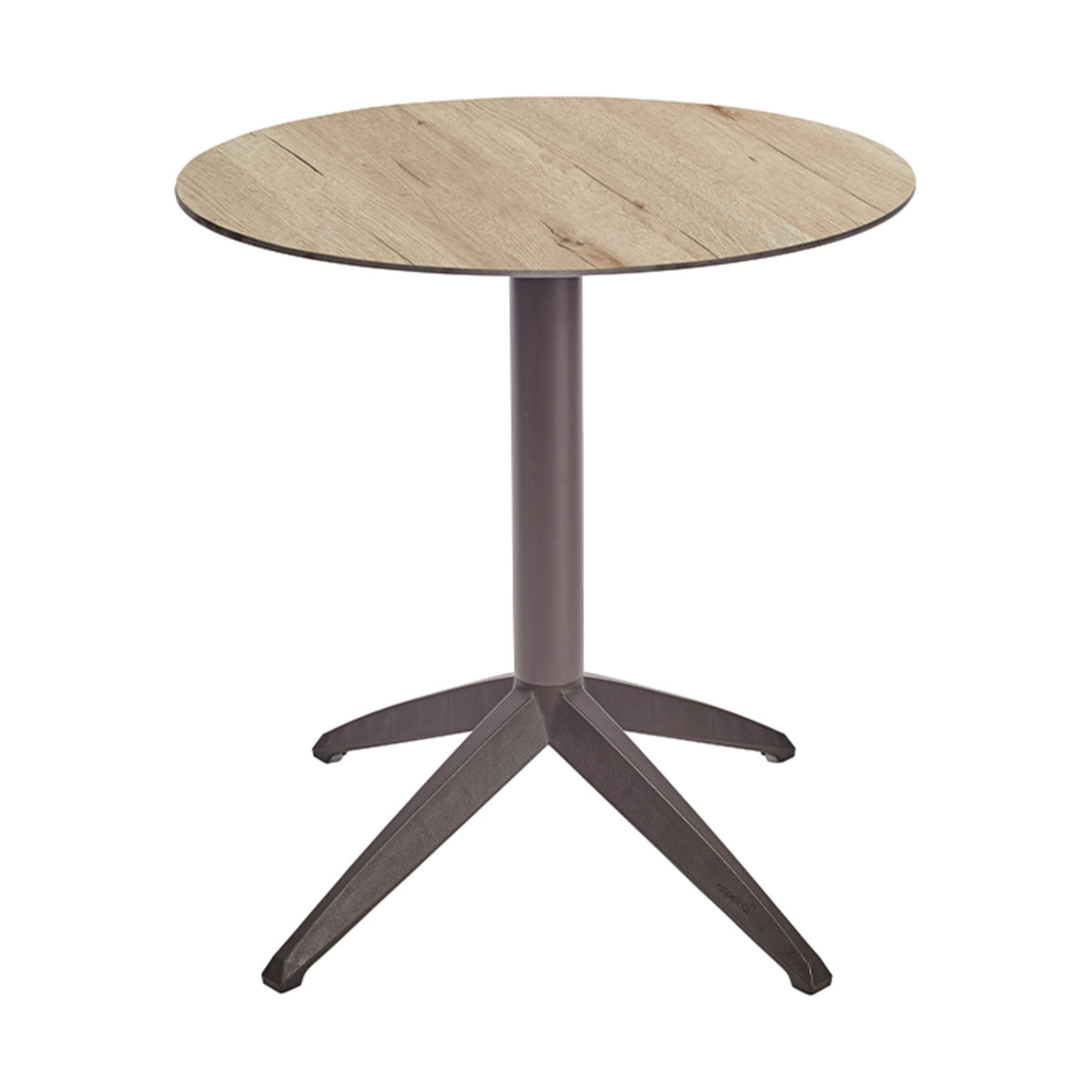 Table Quatro Fold ronde Ezpeleta structure Moka, plateau Chêne