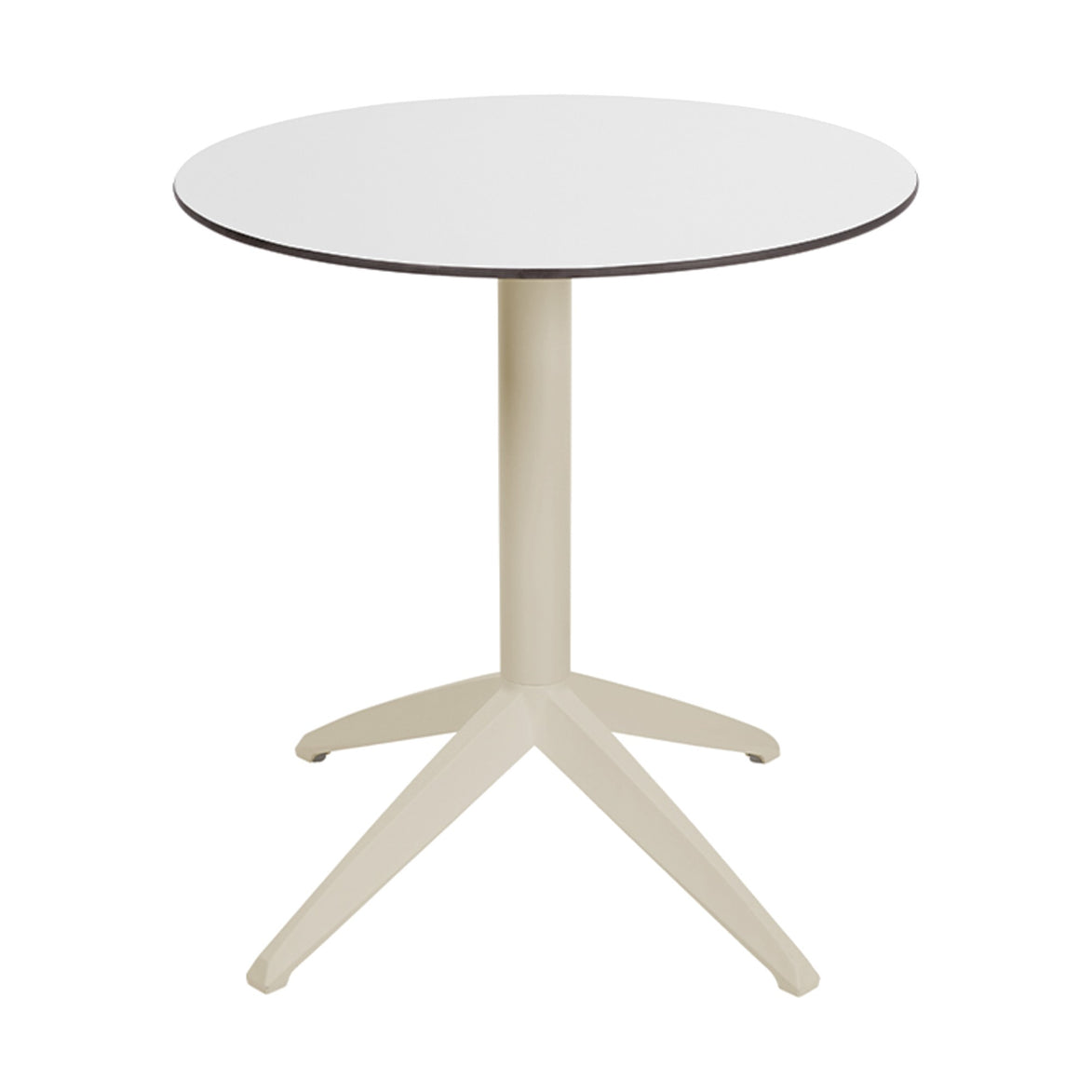 Table Quatro Fold ronde Ezpeleta structure Sand, plateau Blanc