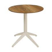Table Quatro Fold ronde Ezpeleta structure Sand, plateau Chêne foncé
