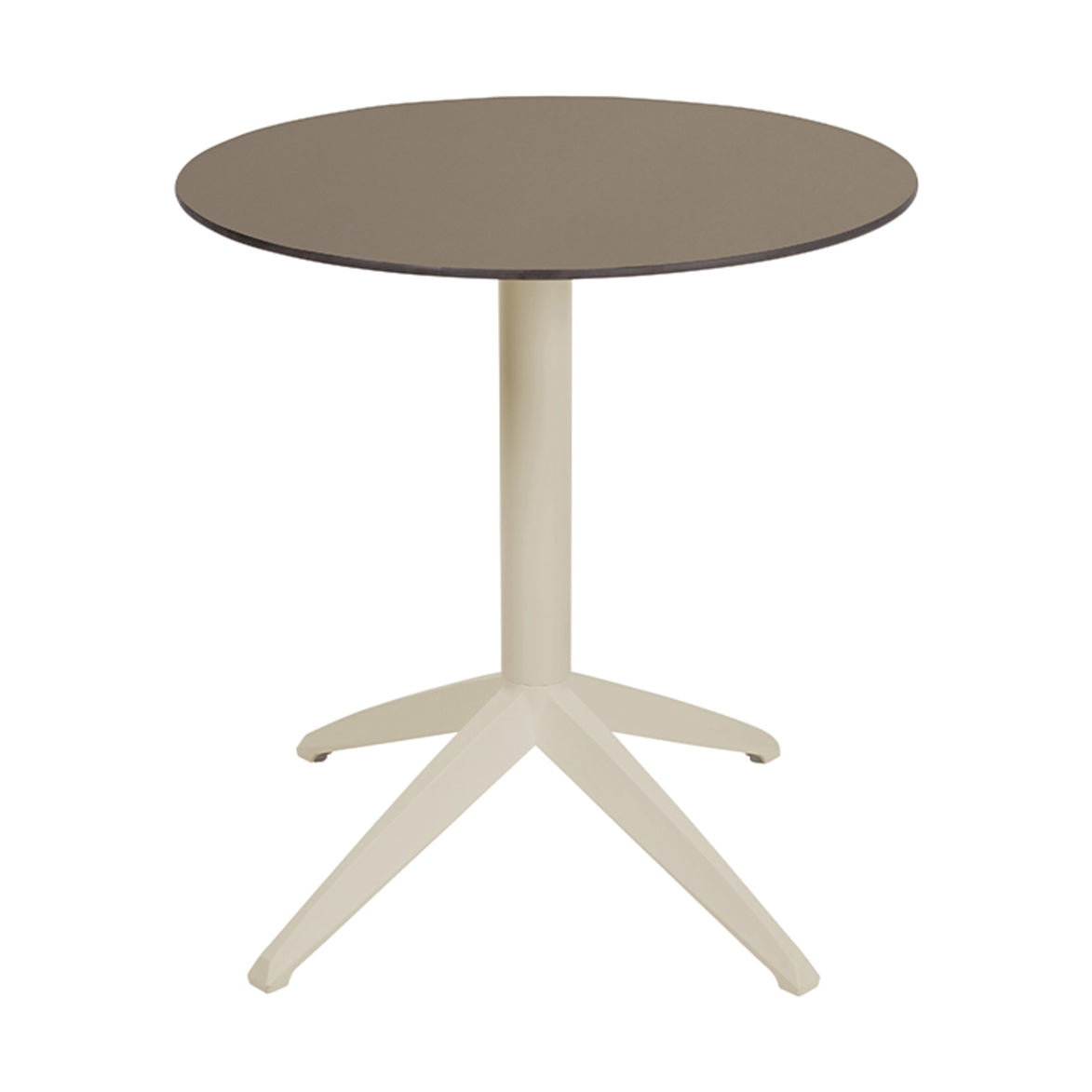 Table Quatro Fold ronde Ezpeleta structure Sand, plateau Taupe