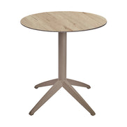 Table Quatro Fold ronde Ezpeleta structure Taupe, plateau Chêne