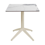 Table Quatro Fold Ezpeleta structure Sand, plateau Marbre blanc