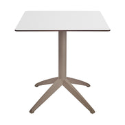Table Quatro Fold Ezpeleta structure Taupe, plateau Blanc
