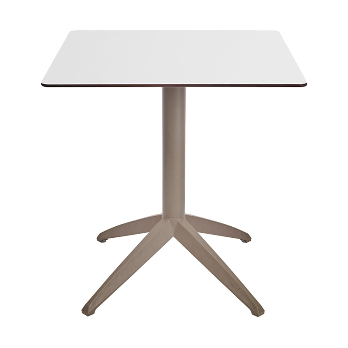 Table Quatro Fold Ezpeleta structure Taupe, plateau Blanc