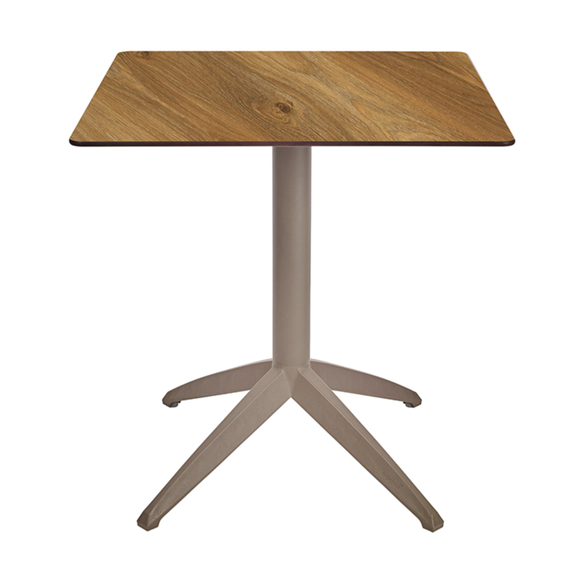 Table Quatro Fold Ezpeleta structure Taupe, plateau Chêne foncé