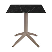 Table Quatro Fold Ezpeleta structure Taupe, plateau Marbre noir