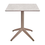 Table Quatro Fold Ezpeleta structure Taupe, plateau Minéral