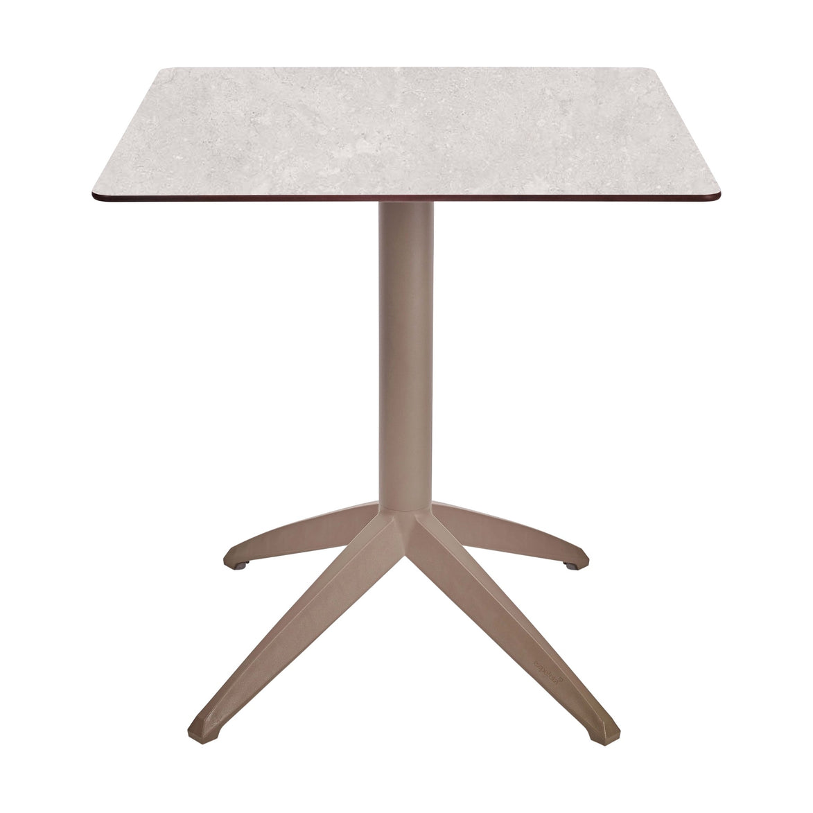 Table Quatro Fold Ezpeleta structure Taupe, plateau Minéral