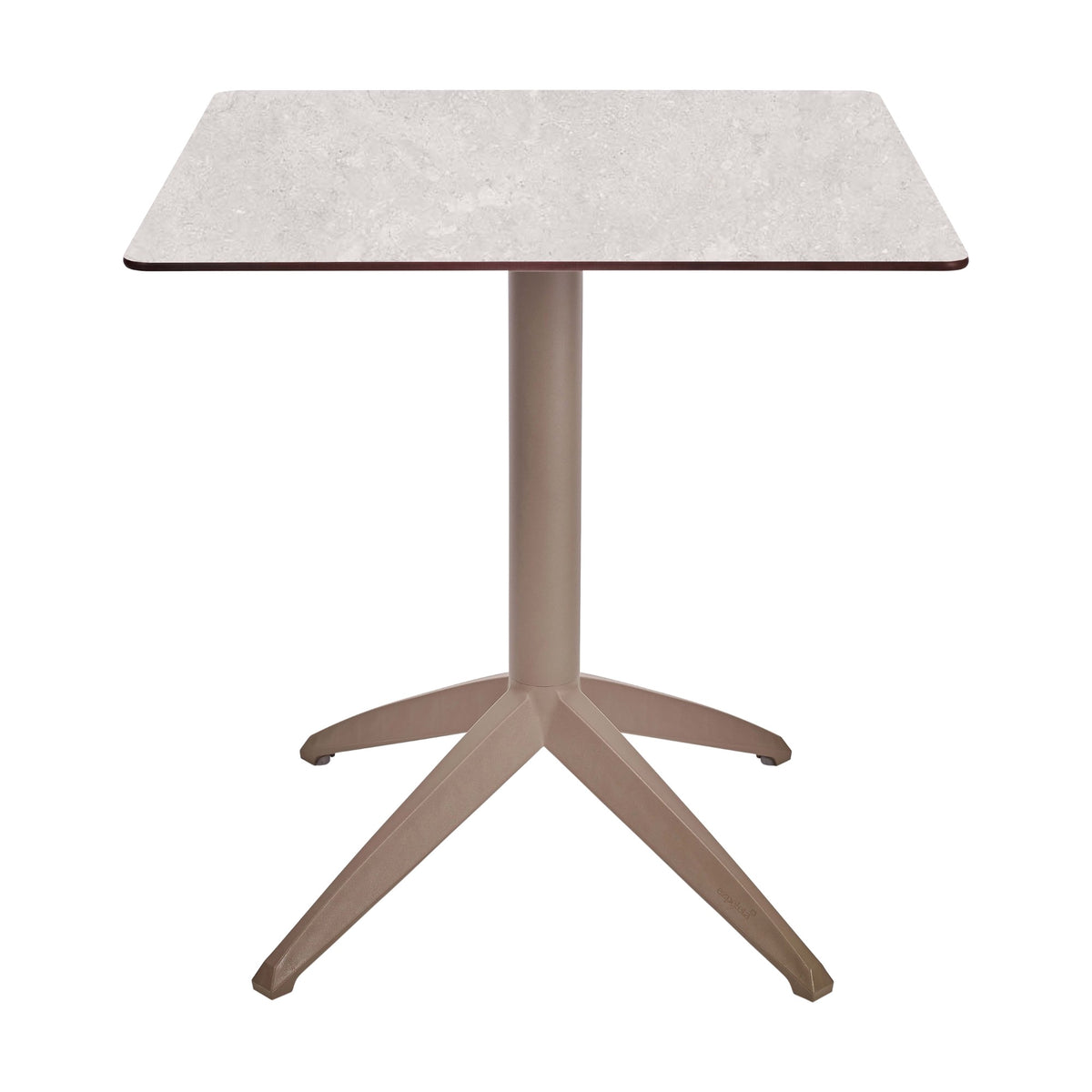 Table Quatro Fold Ezpeleta structure Taupe, plateau Minéral