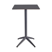 Table haute Quatro High Fix Ezpeleta, structure anthracite, plateau anthracite