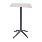 Table haute Quatro High Fix Ezpeleta, structure anthracite, plateau minéral