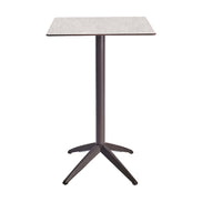 Table haute Quatro High Fix Ezpeleta, structure moka, plateau minéral