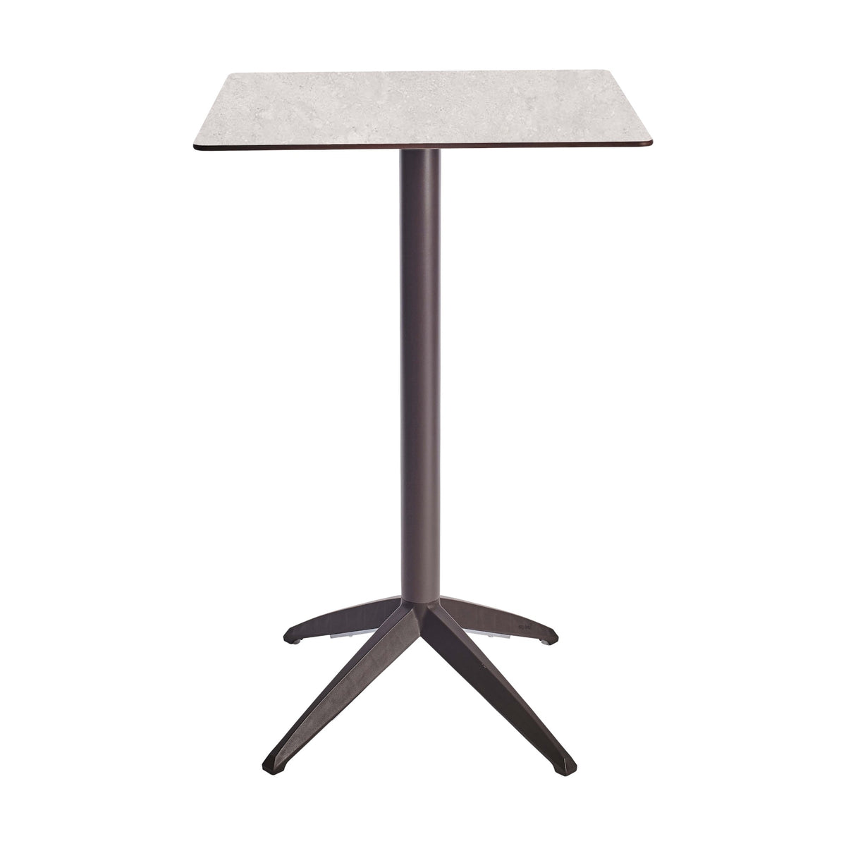 Table haute Quatro High Fix Ezpeleta, structure moka, plateau minéral