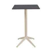 Table haute Quatro High Fix Ezpeleta, structure sand, plateau anthracite