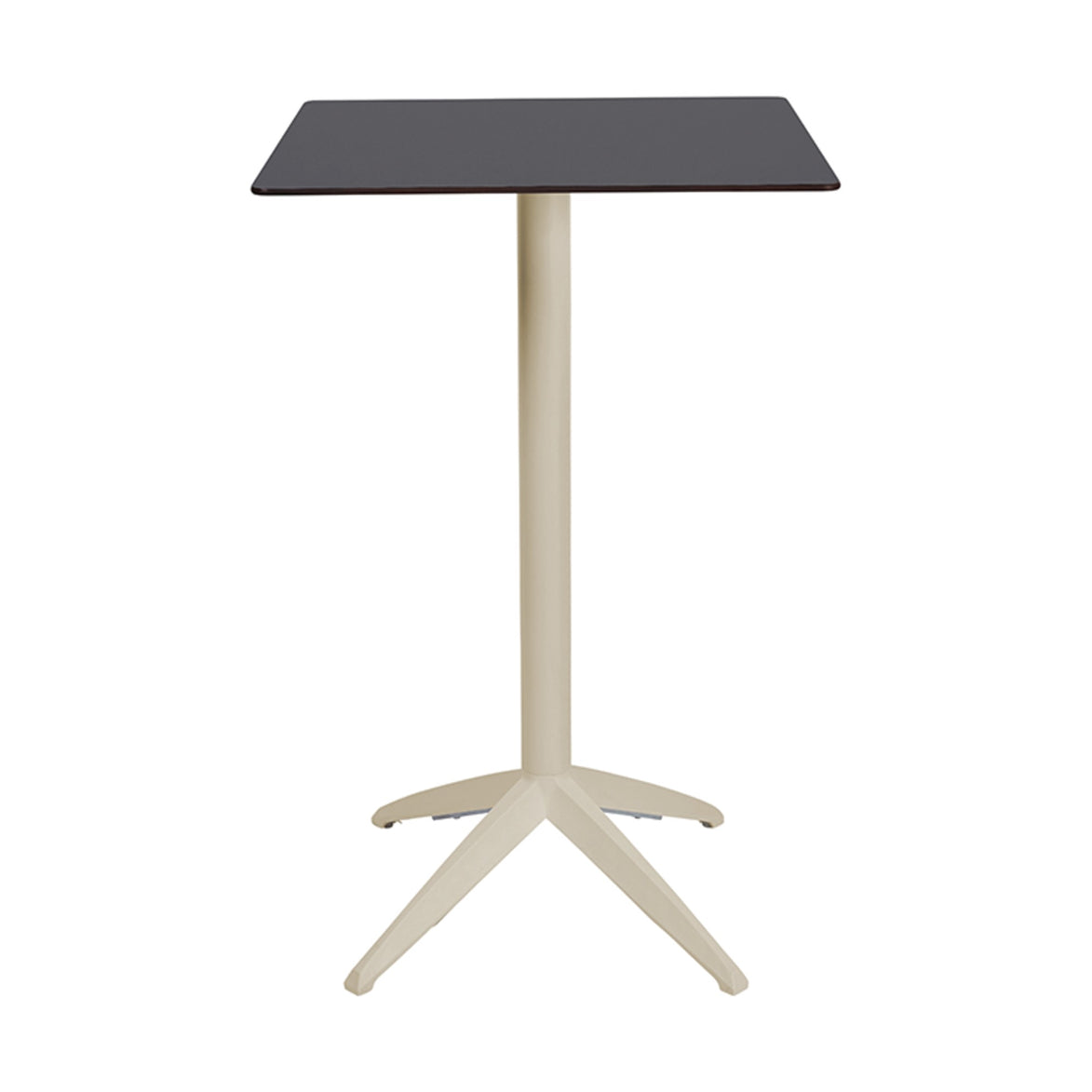 Table haute Quatro High Fix Ezpeleta, structure sand, plateau anthracite