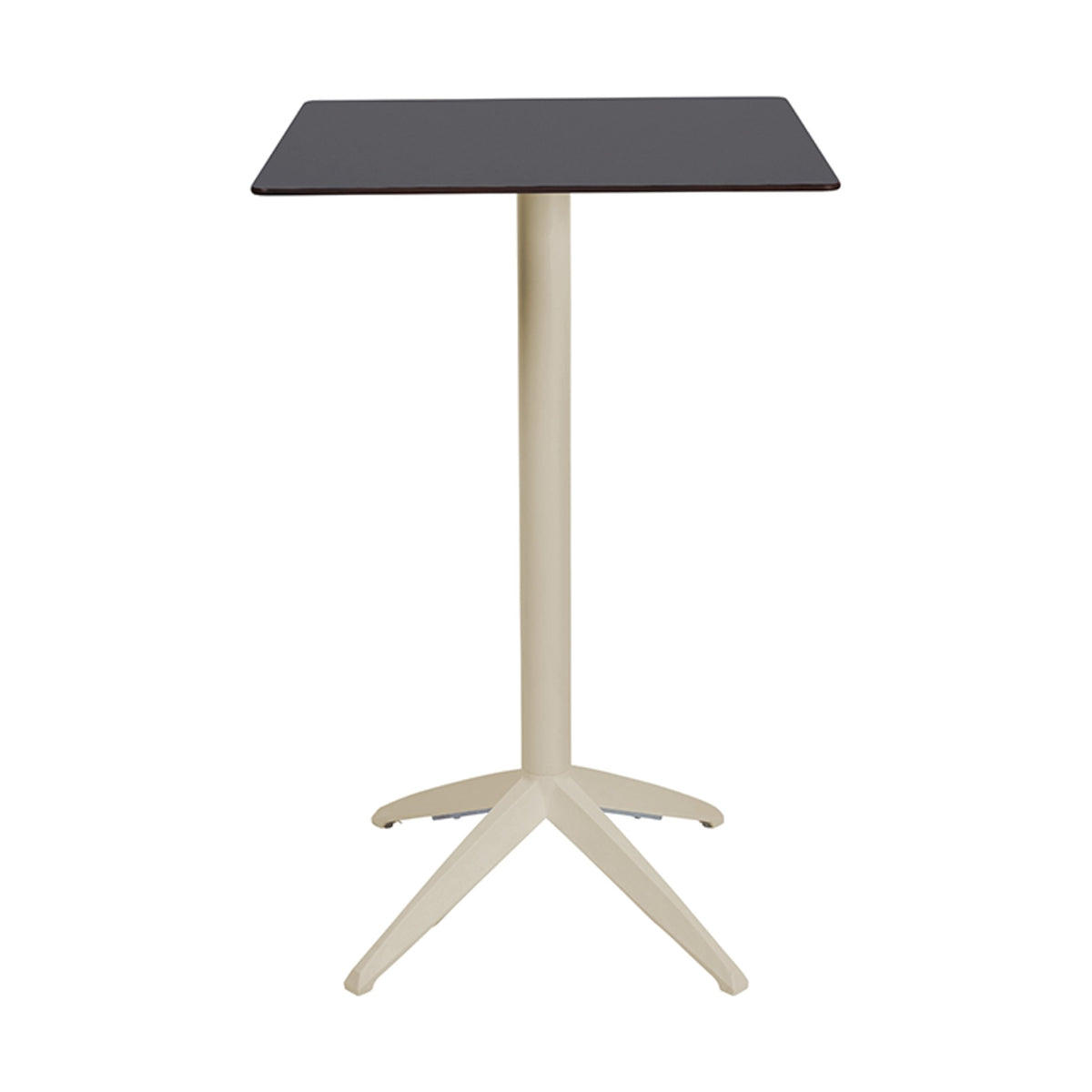 Table haute Quatro High Fix Ezpeleta, structure sand, plateau anthracite