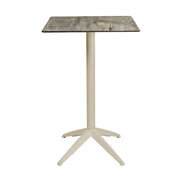 Table haute Quatro High Fix Ezpeleta, structure sand, plateau stone
