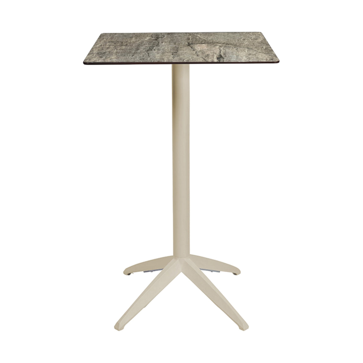 Table haute Quatro High Fix Ezpeleta, structure sand, plateau stone