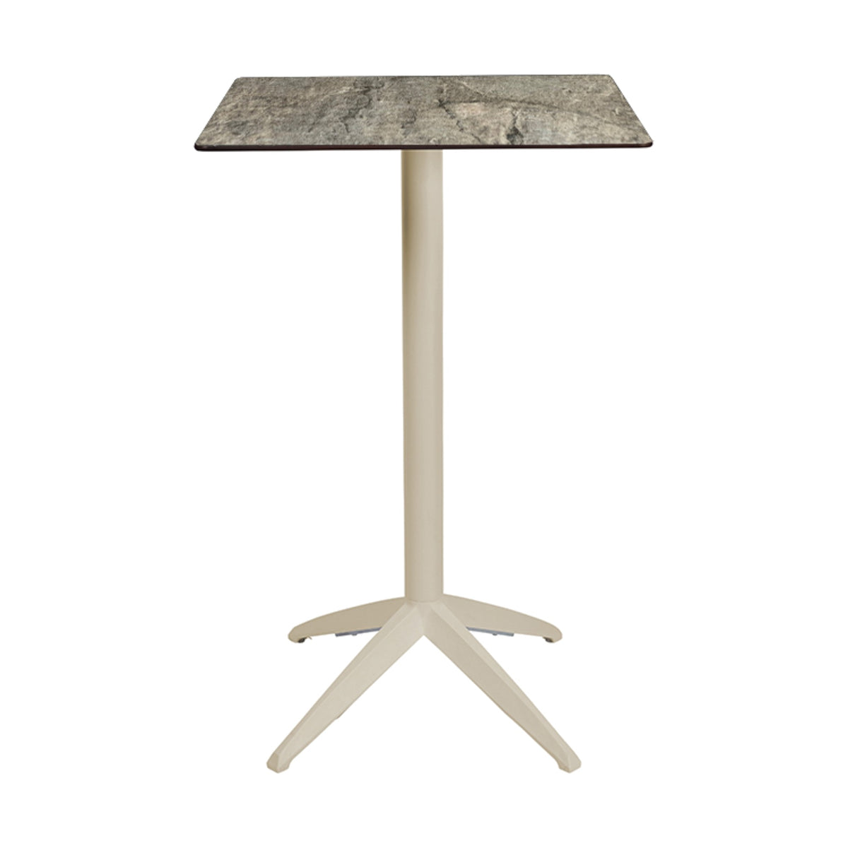 Table haute Quatro High Fix Ezpeleta, structure sand, plateau stone