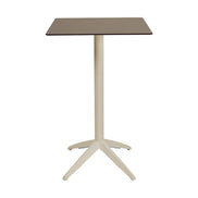 Table haute Quatro High Fix Ezpeleta, structure sand, plateau taupe