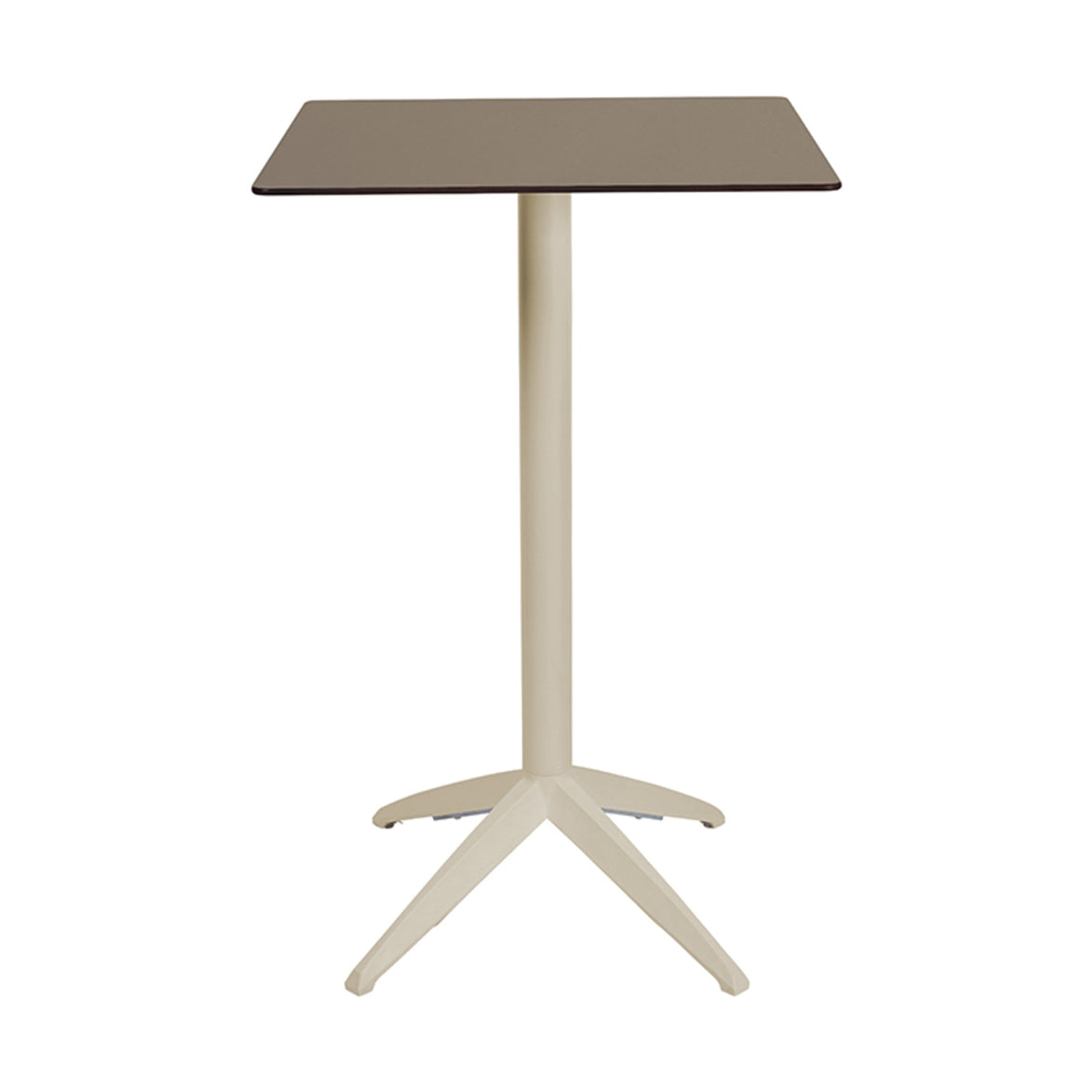 Table haute Quatro High Fix Ezpeleta, structure sand, plateau taupe