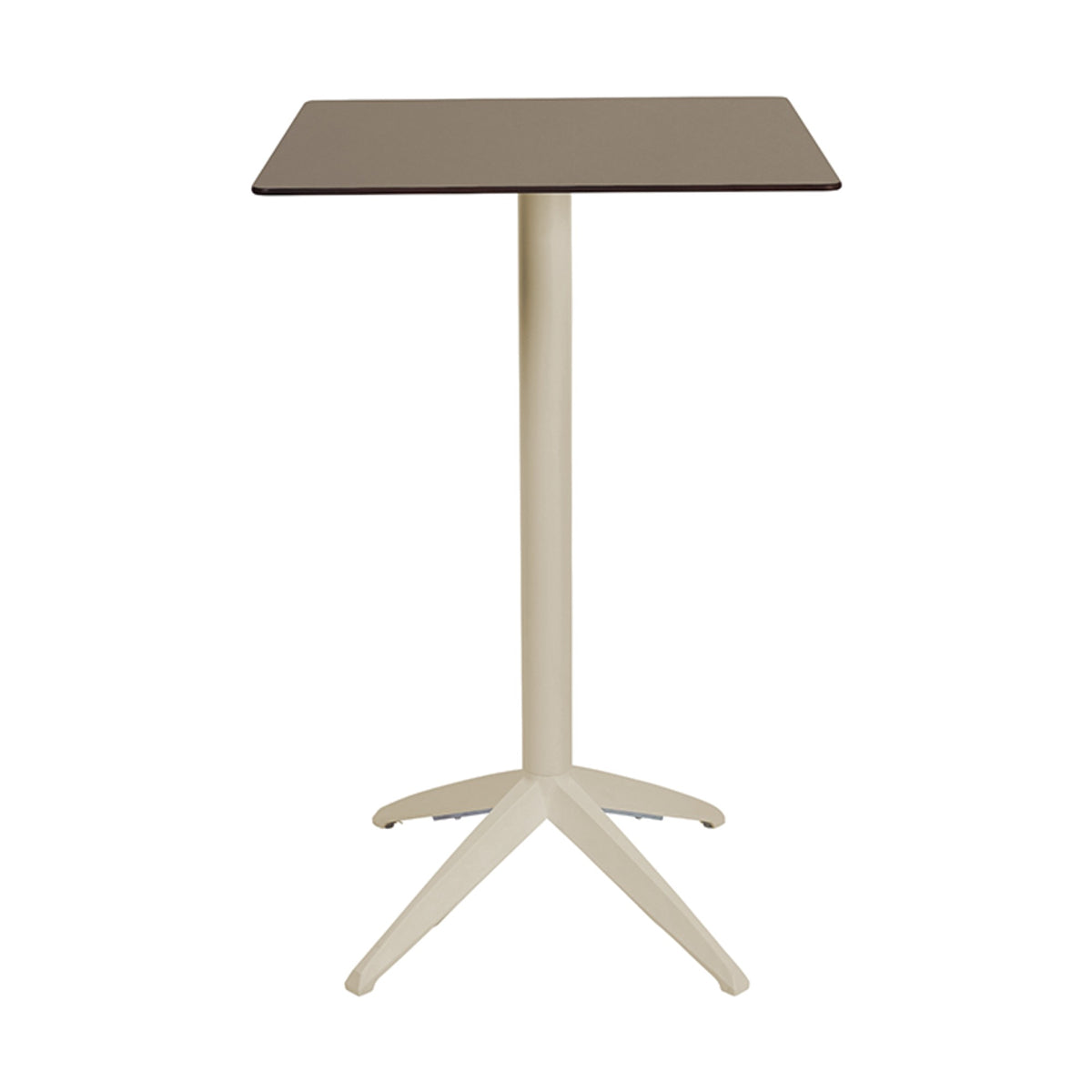Table haute Quatro High Fix Ezpeleta, structure sand, plateau taupe