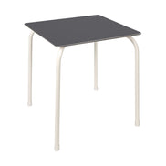 Table Rodas Ezpeleta, structure blanc, plateau anthracite