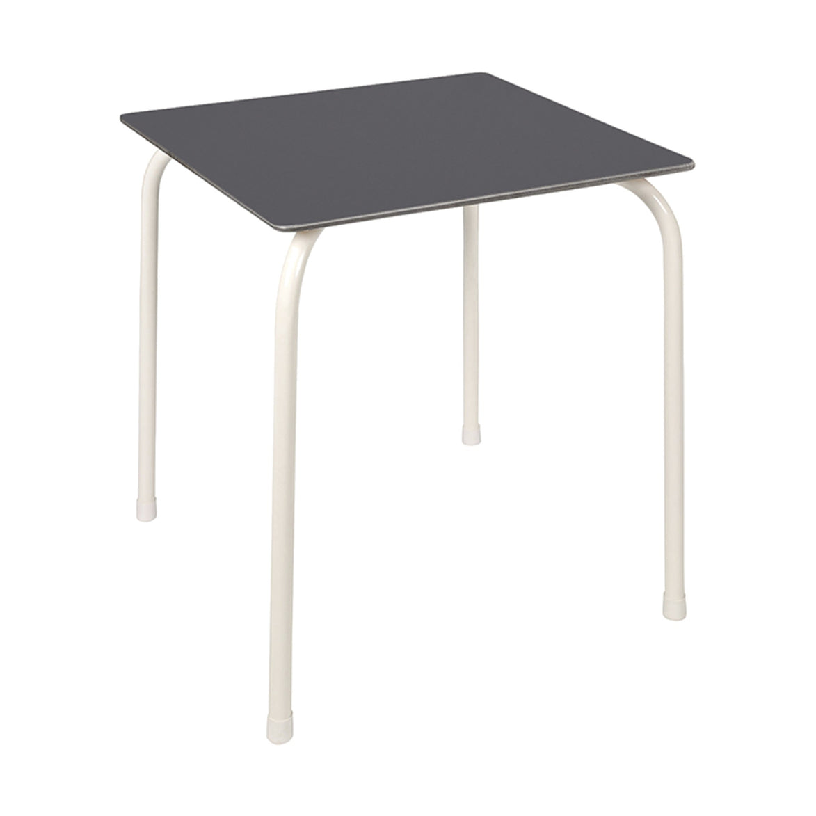 Table Rodas Ezpeleta, structure blanc, plateau anthracite