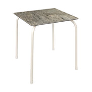 Table Rodas Ezpeleta, structure blanc, plateau stone
