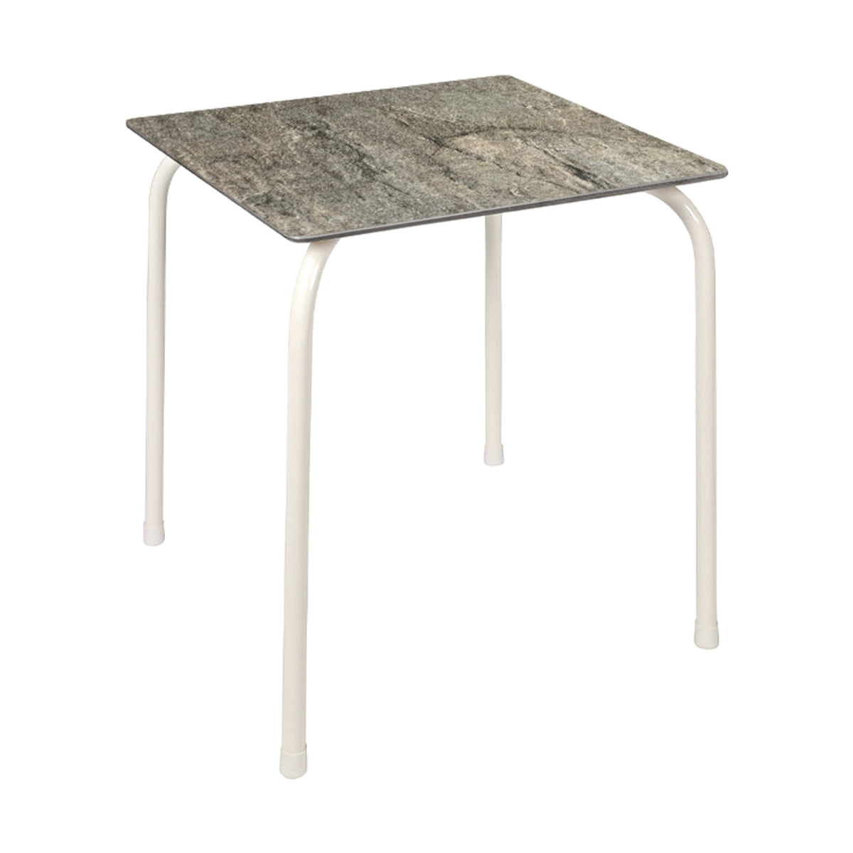 Table Rodas Ezpeleta, structure blanc, plateau stone