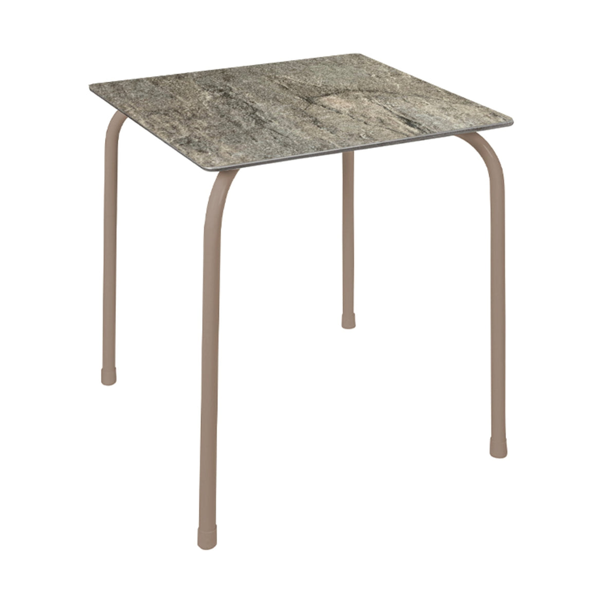 Table Rodas Ezpeleta, structure taupe, plateau stone