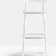 Tabouret de bar Folk 2937 Pedrali, frêne Blanc BI