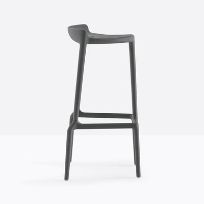 Tabouret de bar Happy gris anthracite vue de profil