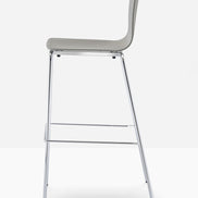 Tabouret de bar Inga gris vue de profil