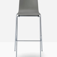 Tabouret de bar Inga Pedrali gris, structure chromée