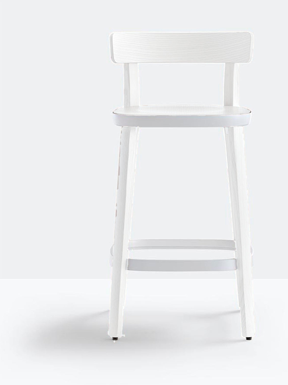 Tabouret de comptoir Folk 2936 Pedrali, frêne Blanc BI