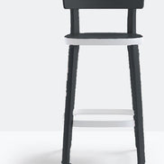 Tabouret de comptoir Folk 2936 Pedrali, frêne Noir AN