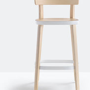 Tabouret de comptoir Folk Pedrali frêne et blanc