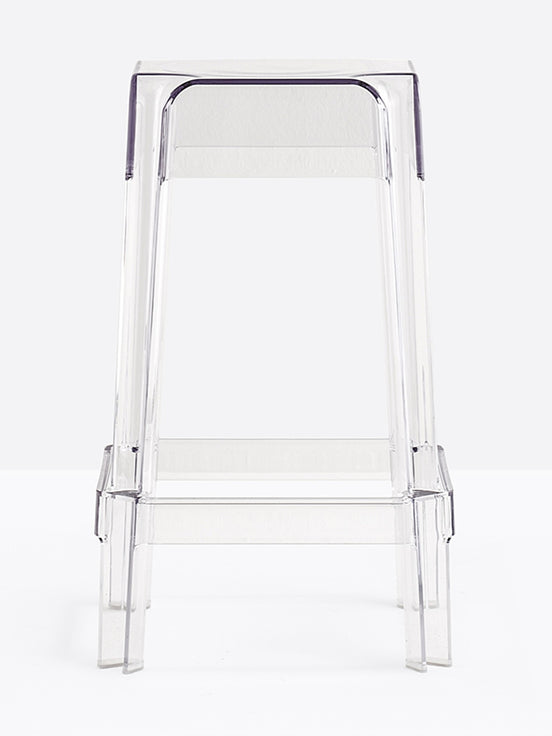 Tabouret de comptoir Rubik transparent