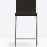 Tabouret Kuadra Pedrali pieds carrés, bois noir
