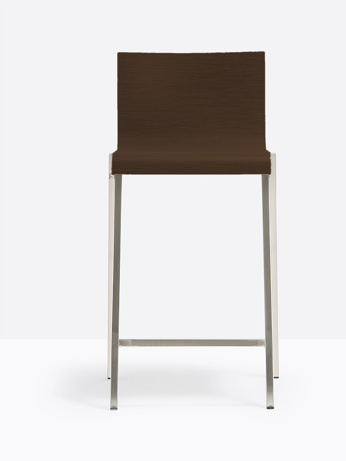 Tabouret Kuadra Pedrali pieds carrés, bois wengé