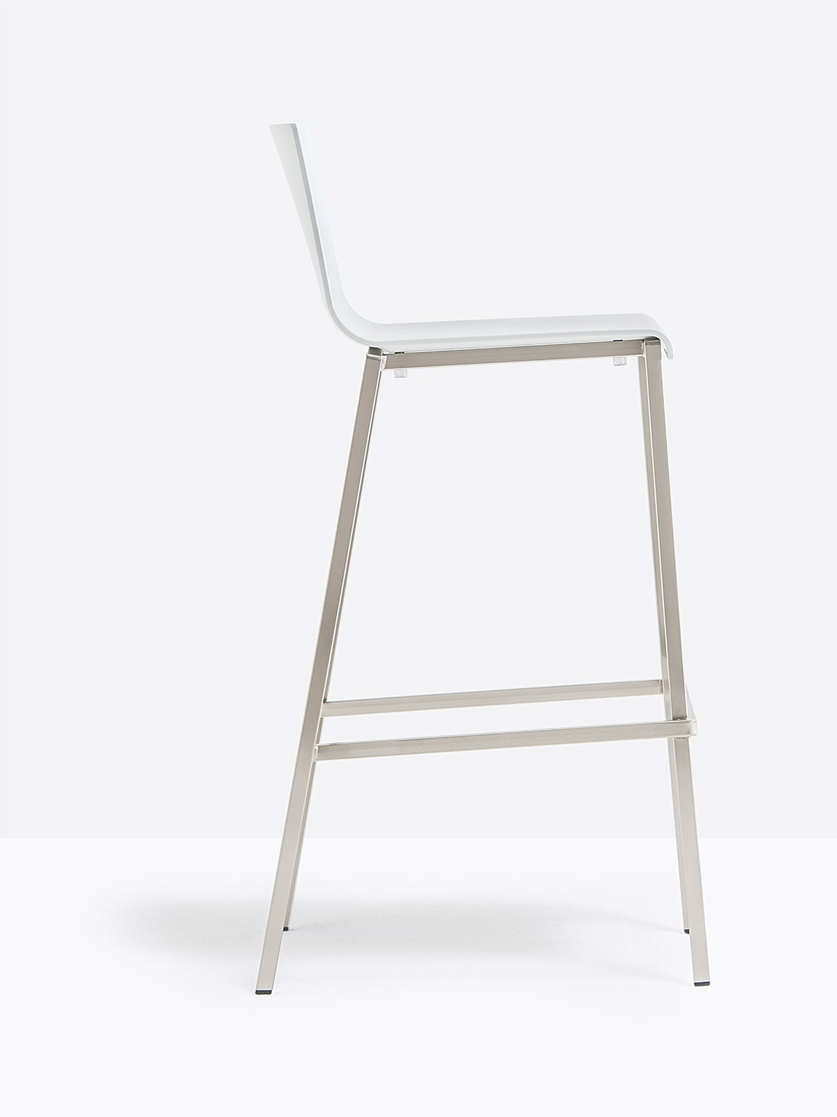 Tabouret Kuadra Pedrali, coque blanche
