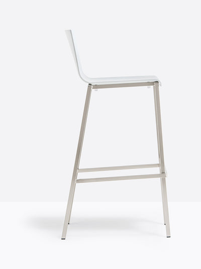 Tabouret Kuadra Pedrali, coque blanche